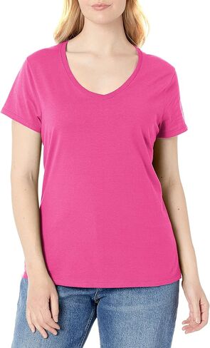 Hanes Women’s Perfect-T Short Sleeve V-Neck T-Shirt in Kuwait