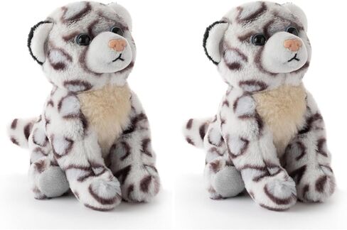 The Petting Zoo Snow Leopard Stuffed Animal Plushie, Gifts for Kids, Wild Onez Babiez Zoo Animals, Snow Leopard Plush Toy 6 inches in Kuwait