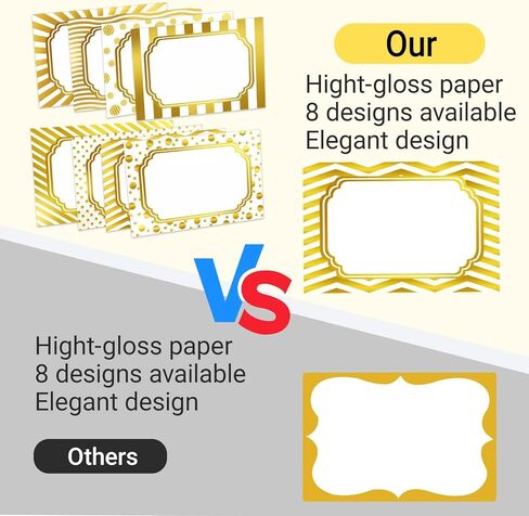 Zacool 240 PCS Gold Foil اسم العلامات الملصقات (3 "× 2") ملصقات علامة هدايا Gold Border Border ، علامات عيد الميلاد اللزجة ملصقات اسم العلامة الذهب للهدية. in Saudi Arabia