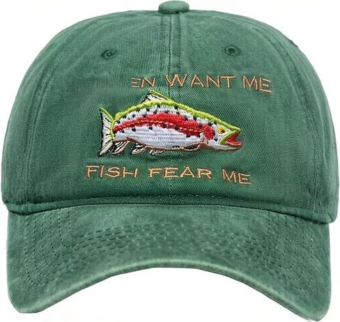 Green Dad Hat Men Women Embroidered Baseball Cap Low Profile Father's Day Snapback Hat Vintage Adjustable Washed Unisex in Saudi Arabia