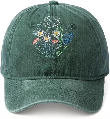 Green Dad Hat Men Women Embroidered Baseball Cap Low Profile Father's Day Snapback Hat Vintage Adjustable Washed Unisex in Kuwait