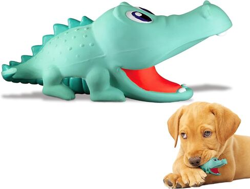 PetSport Naturflex Tiny Tots Small Alligator Latex Dog Toy | كل شيء طبيعي ناعم ، صرير ، لعبة مضغ المطاط غير سامة | آمن للعب الداخلي | 4.5 " in Saudi Arabia