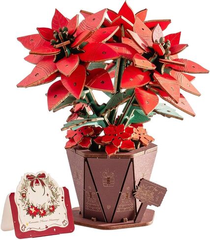 الألغاز الخشبية ثلاثية الأبعاد للبالغين lilac ، DIY Wooden Flowers Model Kit Building مجموعة الحرف اليدوية للبالغين لبناء ، مجموعة نباتية/أفكار إبداعية مثالية/Housewarming (154 ٪) in Kuwait