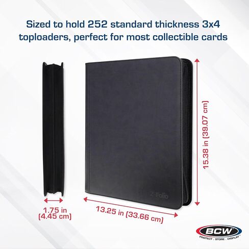 مجلد محمل علوي BCW | ألبوم 9-Pocket LX | أداة تحميل علوية من الجلد الأخضر، آمنة أرشيفية، صفحات تحميل جانبية | يحمل 252 رافعة علوية قياسية 3x4 | مثالية للرياضة والتجارة وبطاقات الألعاب وبطاقة البوكيمون in Kuwait