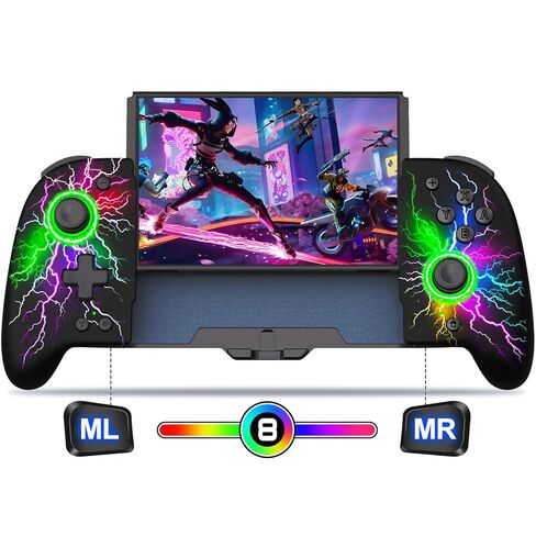 NinABXY Hall Effect Joystick Controller for Nintendo Switch 2, Wireless One-Piece Handheld Switch Joypad, Compatible with Switch 2 Console - Macro, Ergonomic Grip, Turbo- Christmas Accessories in Saudi Arabia