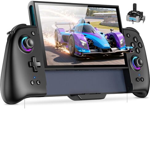 وحدة تحكم عصا التحكم NinABXY Hall Effect لجهاز Nintendo Switch 2، لوحة تحكم لاسلكية محمولة من قطعة واحدة، متوافقة مع وحدة تحكم Switch 2 - ماكرو، قبضة مريحة، ملحقات عيد الميلاد توربو in Kuwait
