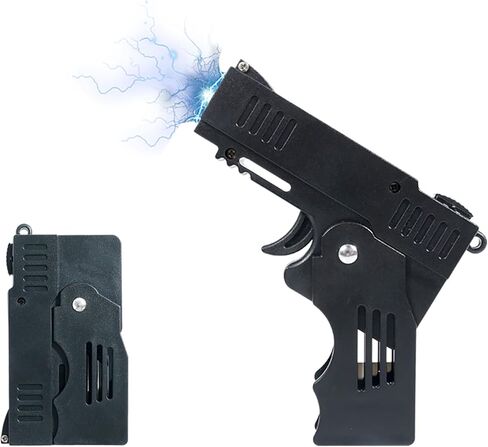 Collapsible Stun Gun for Self-Defense with LED Flashlight Safety Switch Rechargeable, Personal Emergency Protective Devices for Men and Women in Saudi Arabia