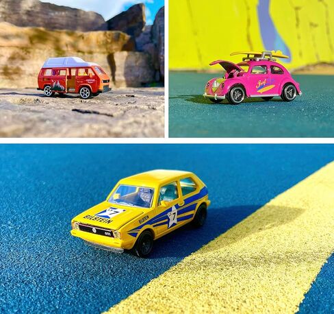 Majorette Volkswagen the Originals Trailers with Metal Brags ، Scale 1:64 ، VW مرخص رسميًا ، ستتلقى 1 من 4 مركبات + مقطورات VW (تم إرسالها عشوائيًا) (3467452065464) in Kuwait
