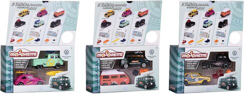 Majorette Volkswagen the Originals Trailers with Metal Brags ، Scale 1:64 ، VW مرخص رسميًا ، ستتلقى 1 من 4 مركبات + مقطورات VW (تم إرسالها عشوائيًا) (3467452065464) in Kuwait