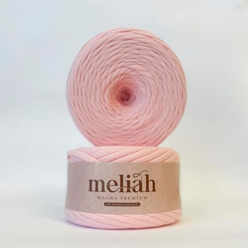 Meliah T-Shirt Yarn Premium - knotless - 100% Brazilian - 100% Polyester. Soft Yarn for Crafts, Crocheting, Macrame and Knitting. Thick 1,37inch, 109,37yds, 17,64oz. Nude in Saudi Arabia