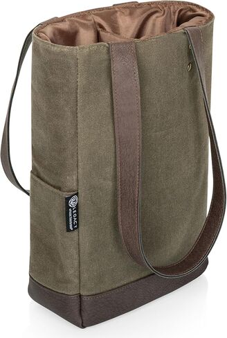 Legacy - علامة تجارية Picnic Time، حقيبة النبيذ المعزولة بالزجاجة، حقيبة حمل النبيذ المصنوعة من القماش المشمع، حقيبة هدايا النبيذ in Saudi Arabia
