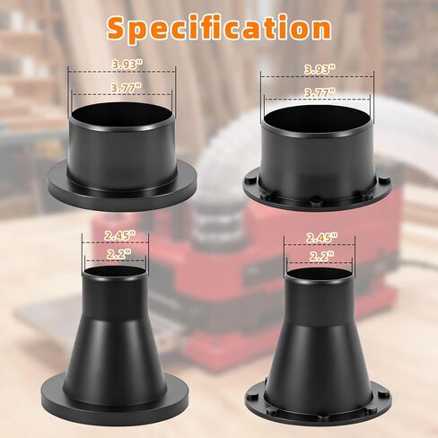 4" Magnetic Dust Collection Fittings for Dust Collectors Woodwork Shop Vacuum Hose, Magnetic Dust Collection Starter Kit, Quickly Connect Hose to Hookup Drum Sander Jointer Planer in Saudi Arabia