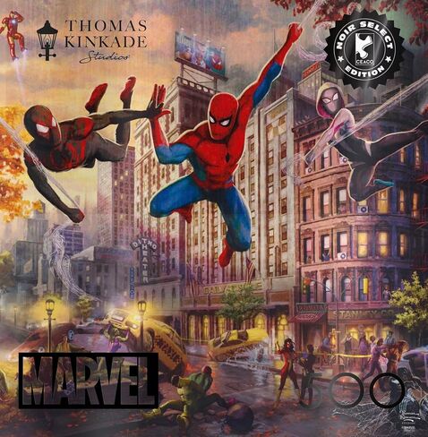 Ceaco - Silver Select - Marvel Kinkade - Spider-Man and Friends: The Ultimate Alliance - 500 Piece Jigsaw Puzzle for Adults - Challenging Puzzle Perfect for Game Nights in Kuwait