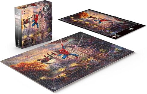 Ceaco - Silver Select - Marvel Kinkade - Spider-Man and Friends: The Ultimate Alliance - 500 Piece Jigsaw Puzzle for Adults - Challenging Puzzle Perfect for Game Nights in Kuwait