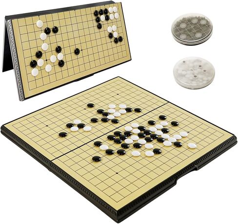 15 بوصة GO لعبة مجموعة مغناطيسية قابلة للطي لعبة محمولة صينية Weiqi Gomoku لعبة الاستراتيجية الكلاسيكية الكبيرة مع قطع البلاستيك للبالغين in Saudi Arabia