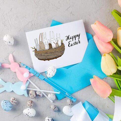 Steaster Bunny Clear Clear Stamps لصنع البطاقات ، زهور حيوانات Rose Rose Rapber Spring Rabbit Silicone Stamp Seal For Easter Spring DIY Scrapbooking Photo Supplies Supplies in Kuwait