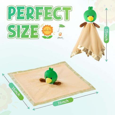 Mallard Duck Baby Lovey, Soft Security Blanket, Lovies for Babies, Duck Stuffed Animal Snuggle Toy for Newborn Infant Toddler Boys and Girls, Baby Shower/Nursery Gifts 16 Inch in Saudi Arabia