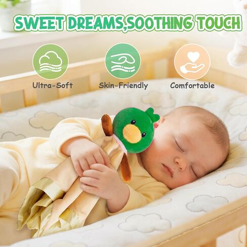 Mallard Duck Baby Lovey, Soft Security Blanket, Lovies for Babies, Duck Stuffed Animal Snuggle Toy for Newborn Infant Toddler Boys and Girls, Baby Shower/Nursery Gifts 16 Inch in Saudi Arabia