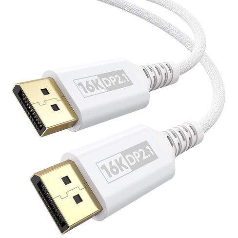 منفذ عرض 8K إلى كابل منفذ العرض 1.4، كابل Displayport 6FT (8K@60 هرتز، 4K@144 هرتز، 2K@165 هرتز، 1080P)، HDCP 2.2، 32.4 جيجابت في الثانية، HDR10 DP إلى DP سلك لشاشة الألعاب، الرسومات، الكمبيوتر الشخصي in Saudi Arabia