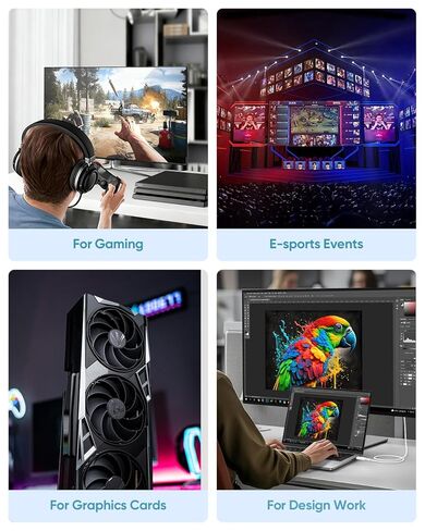 منفذ عرض 8K إلى كابل منفذ العرض 1.4، كابل Displayport 6FT (8K@60 هرتز، 4K@144 هرتز، 2K@165 هرتز، 1080P)، HDCP 2.2، 32.4 جيجابت في الثانية، HDR10 DP إلى DP سلك لشاشة الألعاب، الرسومات، الكمبيوتر الشخصي in Saudi Arabia