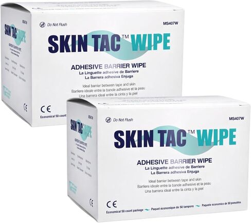 Torbot IM074407W314832 Group Inc Skin Tac"H" Adhesive Barrier Prep Wipe, Liquid Form, Latex-Free, Hypo-allergenic (Box of 50 Each), 1 Pack in Kuwait