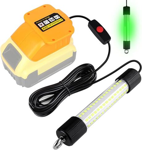 aiGear Underwater Green Fishing Light Compatible for Milwaukee M18 Battery, IP68 Rated Submersible Fishing Light Attractants 16FT Cable for Night Fishing, Docks, Boats(No Battery) in Saudi Arabia