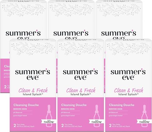 دوش Summer's Eve، طبي، درجة حموضة متوازنة، تم اختباره من قبل أطباء الجلدية وأمراض النساء، 2 - 4.5 أونصة سائلة (عبوة من 6 قطع) in Kuwait
