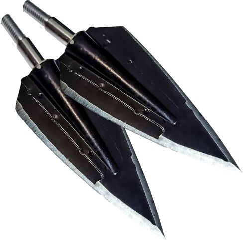 Archery Hunting 150 Grain Broadheads Screw-in Cutting Blade Arrow Tips for Recurve Bow and Compound Bow Crossbow-Compatible（12pcs） in Saudi Arabia