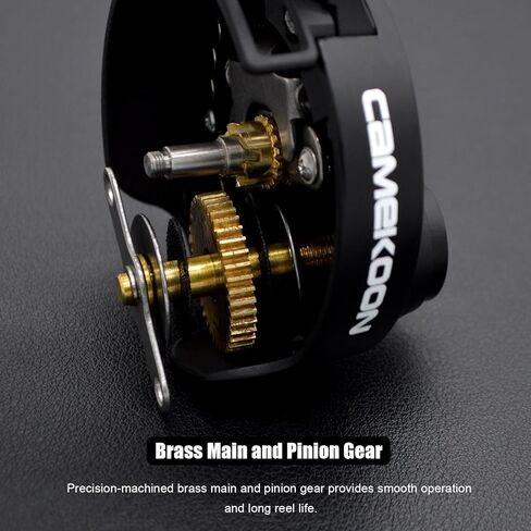 Snow Fall 500 Inline Ice Fishing Reel, 3+1 Ball Bearings and 2.5:1 Gear Ratio, Magnetic Drop Speed Control, Free Spool Release Trigger, CNC-Machined Aluminum Spool, Smooth Carbon Drag in Saudi Arabia