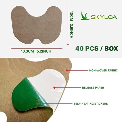 Skyloa Knee Relief Patches, Knee Patches, Heat Patches for Joint Back Shoulder Neck, Herbal Patches for Knee, Wormwood Extract Sticker for Knee, Long Lasting Relief for Muscle, Up to 12 Hrs | 40 Count in Saudi Arabia