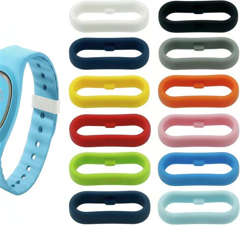 Brio Supply 12 Pack Band Keeper متوافق مع Disney MagicBand 2.0 & Plus، حامل حلقات أمان من السيليكون، ملحقات مشابك لقفل الحزام السحري لحزام الساعة الذكية (متعدد الألوان) in Saudi Arabia