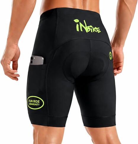 INBIKE Men's Cycling Shorts - 3D Padded, UPF 50+, Large Pockets for Road Riding Bicycle Biking in Saudi Arabia