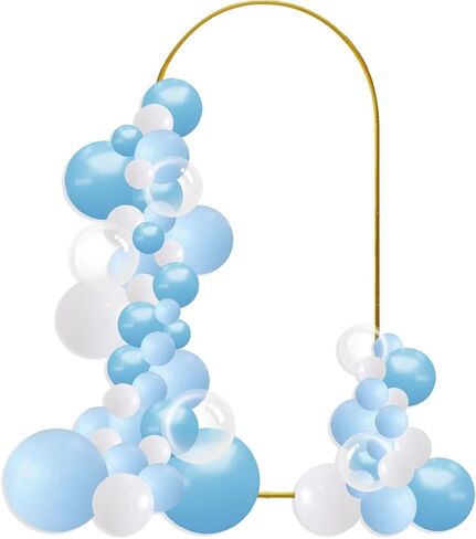 U+U Arch Backdrop Stand مجموعة من 3 ، Gold Arch Stand لحضور حفل زفاف حفل زفاف Bridal Baby Balloon Balloon Decoration (7.2 قدم ، 6.6 قدم ، 6 أقدام) in Kuwait