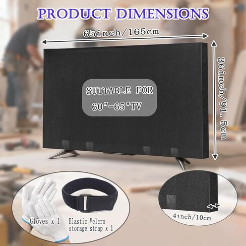 50"-55" Thicken TV Cover Moving Dust Anti-Scratch TV Screen Cover Fits with Bottom Strap, Heavy Duty Felt Screen Protector, for Protection TV Moving Home Renovation Scratch or Other Furniture in Saudi Arabia