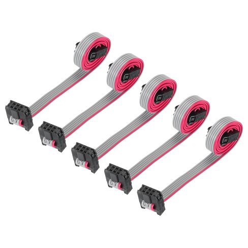 MECCANIXITY 5 Pcs IDC Flat Ribbon Cable, 1.27mm Pitch 8.9mm Width 30cm Long 14 Pin FC to FC Flat Ribbon Connector Jumper Wire for PC, LED Displays in Saudi Arabia