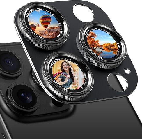 واقي عدسة الكاميرا متوافق مع هاتف iPhone 17 Pro Max - غطاء زجاجي مقوى بإطار معدني، [مضاد للخدش] [مقاوم للسقوط] [التصاق قوي] غطاء شاشة الكاميرا الخلفية - برتقالي in Kuwait