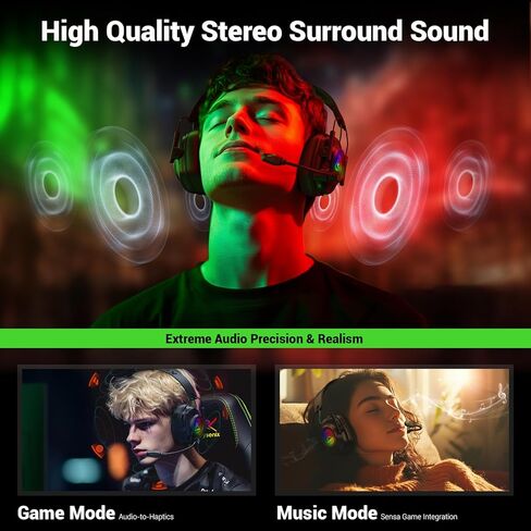 Wireless Gaming Headset for Xbox Series X|S, Xbox One, PC, PS5, PS4, Mac, Switch, 2.4 GHz Wireless & Bluetooth 5.4 Gaming Headphones with Noise Canceling Microphone, 50Hr Battery, 50mm Drivers-White in Saudi Arabia