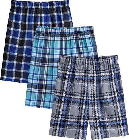 Boys Sleep Shorts - 3 Pack, Summer Pajama Shorts Set, Soft Boys' PJ Bottoms, Teen & Kids Size 5 6 7 8 10-12 14-16 in Kuwait