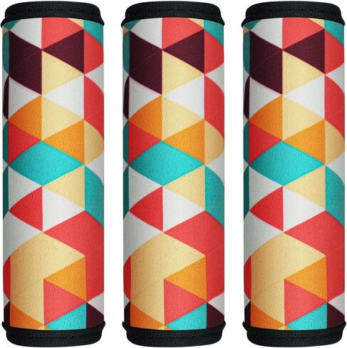3pcs Neoprene Luggage Handle Wrap for Suitcase Identifier Travel Bag Wraps Luggage ID Tags Door Handle Sleeve Cover (Blackx3) in Kuwait