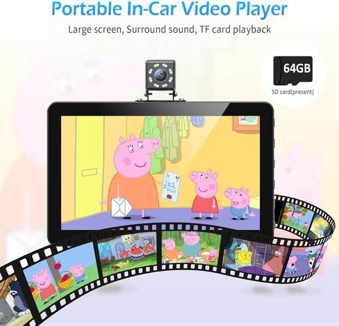 Itomoro Baby Car Camera 5 '' 1080p مع تكبير 3x ، رؤية ليلية الأشعة تحت الحمراء ، 360 درجة شاشة قابلة للتعديل للسيارات القابلة للتعديل. in Kuwait