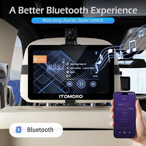 Itomoro Baby Car Camera 5 '' 1080p مع تكبير 3x ، رؤية ليلية الأشعة تحت الحمراء ، 360 درجة شاشة قابلة للتعديل للسيارات القابلة للتعديل. in Kuwait