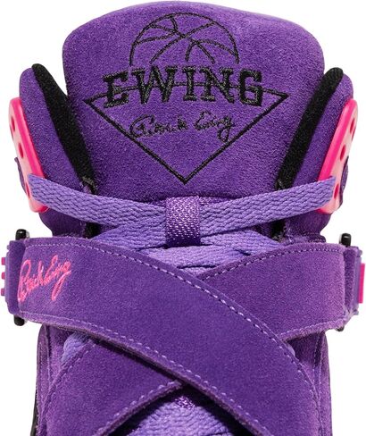 حذاء Ewing Patrick Athletics Rogue - أرجواني/وردي/أسود، حذاء كرة سلة عالي الأداء، مقاس 6 in Kuwait