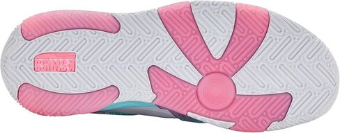 K-Swiss Women's K-Frame Padel Tennis Shoe (White/Soft Neon Blue/Neon Bubble Gum). in Saudi Arabia