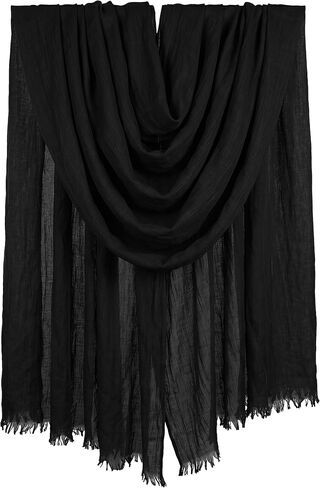Iristide Women Summer Scarfs Large Long Lightweight Linen Beach Gauze Shawl Wrap 75"×43" in Saudi Arabia