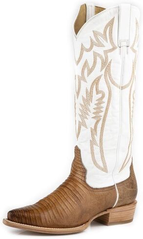 Stetson Women's Toni Exotic Lizard Tall Western Boot Snip Toe Tan 7.5 M US in Kuwait