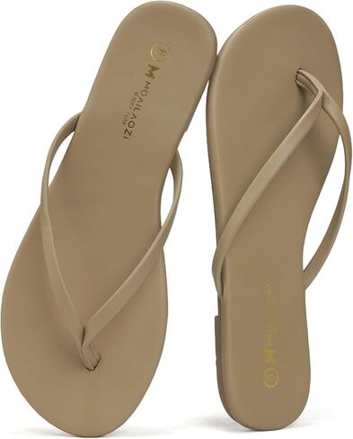 Flip Flops for Women With Memory Foam Insole Support,Soft Fabric Fits Comfortably Lightweight Slippers, Non-Slip Durable Beach Sandals Slip On Thong Cushion Flat Dressy in Kuwait