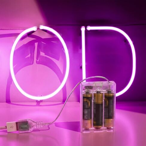 حزمة بطارية USB من Copkim لأضواء LED المحمولة 5 فولت مع غطاء لتوصيل الأضواء، حامل مع مفتاح لعلامات النيون للعام الجديد والتخييم في الهواء الطلق (12، شفاف، 3 Aa) in Kuwait