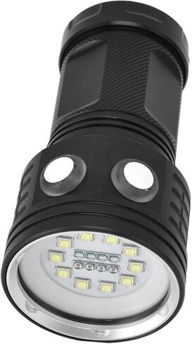 GIFTER LED مصباح يدوي للغوص IPX8 مقاوم للماء 10000LM من سبائك الألومنيوم تحت الماء مع ضوء ملء متعدد الأوضاع للتصوير الفوتوغرافي الاحترافي in Kuwait