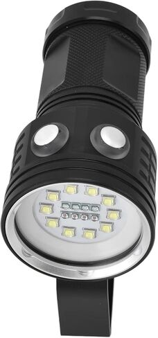 GIFTER LED مصباح يدوي للغوص IPX8 مقاوم للماء 10000LM من سبائك الألومنيوم تحت الماء مع ضوء ملء متعدد الأوضاع للتصوير الفوتوغرافي الاحترافي in Kuwait