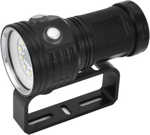 GIFTER LED مصباح يدوي للغوص IPX8 مقاوم للماء 10000LM من سبائك الألومنيوم تحت الماء مع ضوء ملء متعدد الأوضاع للتصوير الفوتوغرافي الاحترافي in Kuwait